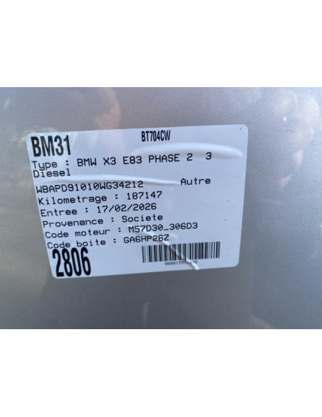 Selecteur boite de vitesse BMW X3 E83 PHASE 2 Diesel