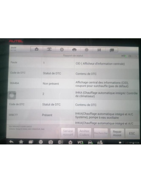 Ecran GPS BMW SERIE 5 E60 PHASE 1 