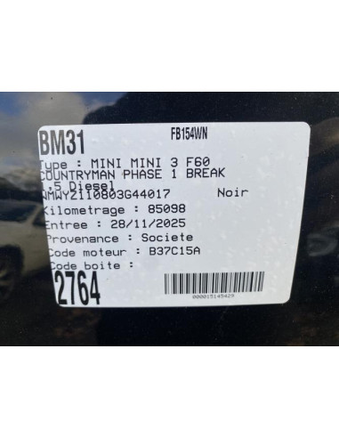 Feu arriere stop central MINI MINI 3 F60 COUNTRYMAN PHASE 1 BREAK Diesel