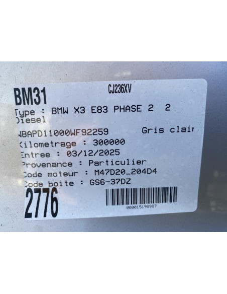 Calculateur BMW X3 E83 PHASE 2 Diesel