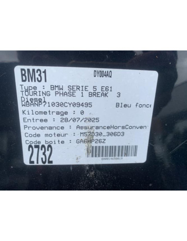 Tuyau hydraulique de direction assistee BMW SERIE 5 E61 TOURING PHASE 1 BREAK Diesel