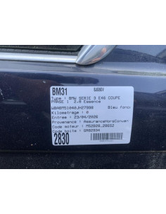 Eclairage de plaque BMW SERIE 3 E46 COUPE PHASE 1 Essence 2