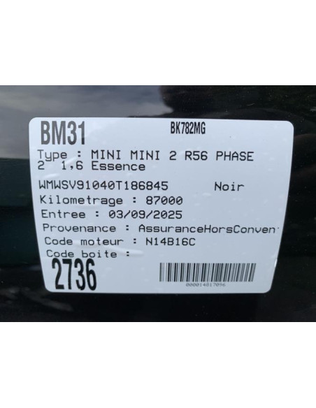 Capteur aide au stationnement MINI MINI 2 R56 PHASE 2 Essence