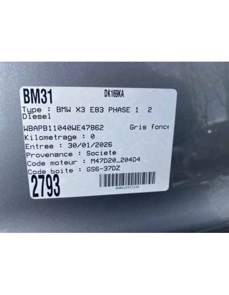 Demarreur BMW X3 E83 PHASE 1 Diesel