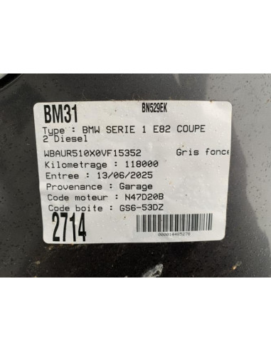 Baie de pare brise BMW SERIE 1 E82 COUPE Diesel