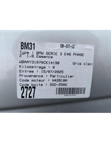 Radiateur eau BMW SERIE 3 E46 PHASE 2 Essence
