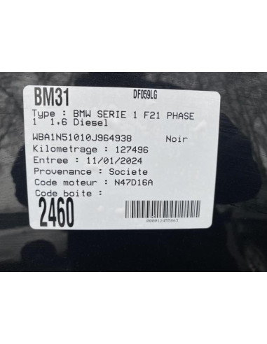 Aerateur tableau de bord BMW SERIE 1 F21 PHASE 1 Diesel