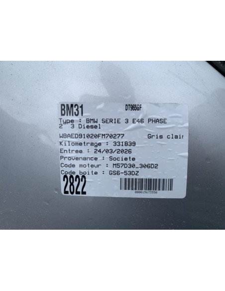 Calandre gauche BMW SERIE 3 E46 PHASE 2 Diesel