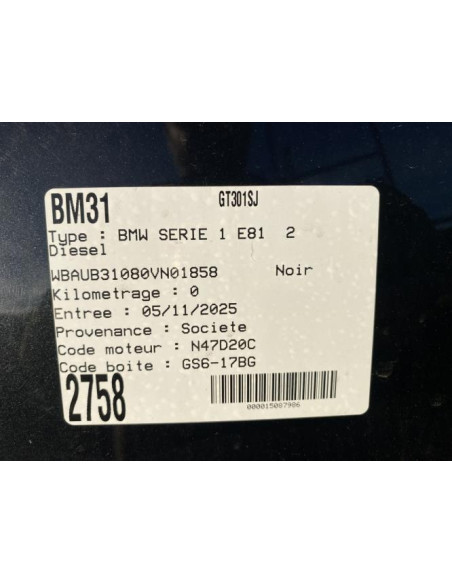 Pont (propulsion) BMW SERIE 1 E81 Diesel