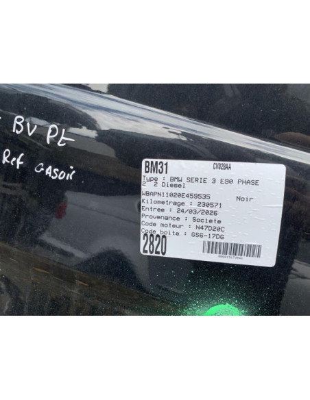 Baie de pare brise BMW SERIE 3 E90 PHASE 2 Diesel