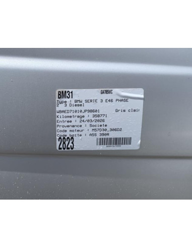 Joint de porte arriere droite BMW SERIE 3 E46 PHASE 2 Diesel