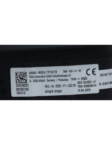 Air bag conducteur BMW SERIE 1 F40 
