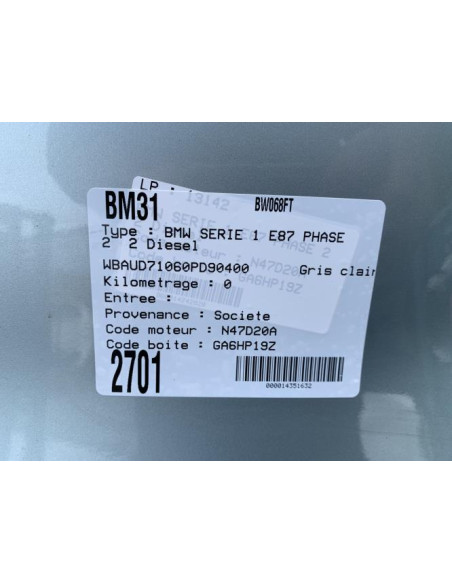 Durite BMW SERIE 1 E87 PHASE 2 Diesel
