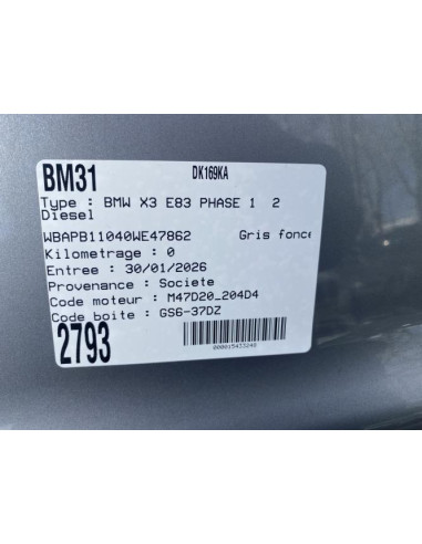 Turbo BMW X3 E83 PHASE 1 Diesel