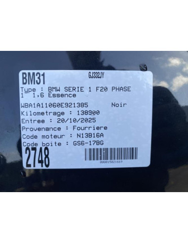Culasse BMW SERIE 1 F20 PHASE 1 Essence