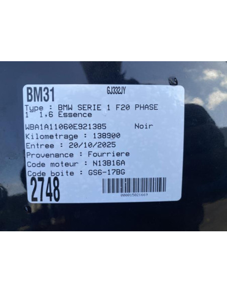 Culasse BMW SERIE 1 F20 PHASE 1 Essence