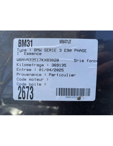 Baie de pare brise BMW SERIE 3 E90 PHASE 1 Essence