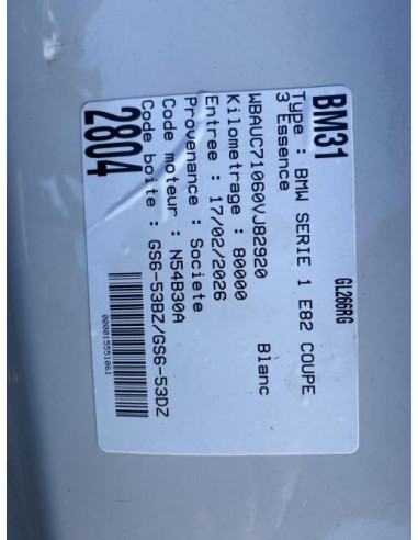 Turbo BMW SERIE 1 E82 COUPE Essence