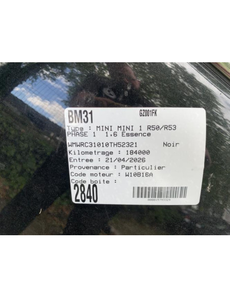 Bras essuie glace arriere MINI MINI 1 R50/R53 PHASE 1 Essence