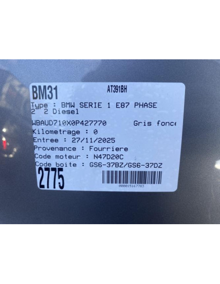 Support moteur gauche BMW SERIE 1 E87 PHASE 2 Diesel