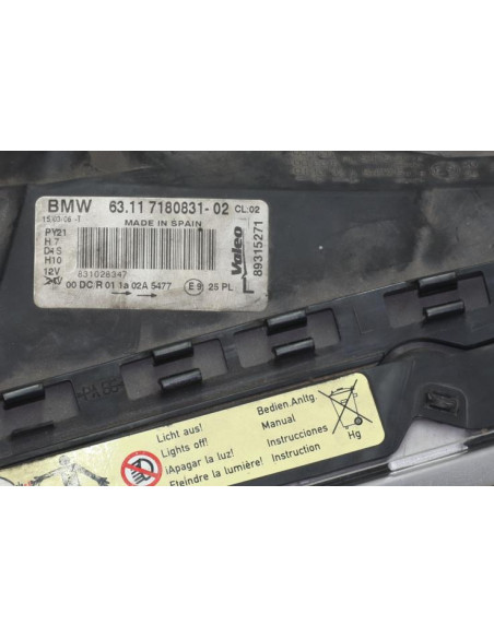 Optique avant principal gauche (feux)(phare) BMW SERIE 1 E87 PHASE 2 Diesel