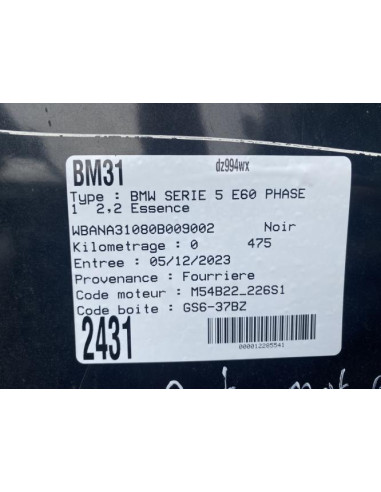 Embrayage BMW SERIE 5 E60 PHASE 1 Essence