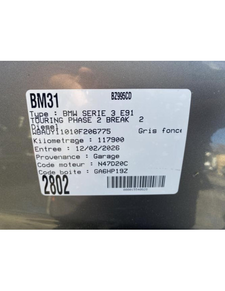 Moteur BMW SERIE 3 E91 TOURING PHASE 2 BREAK Diesel