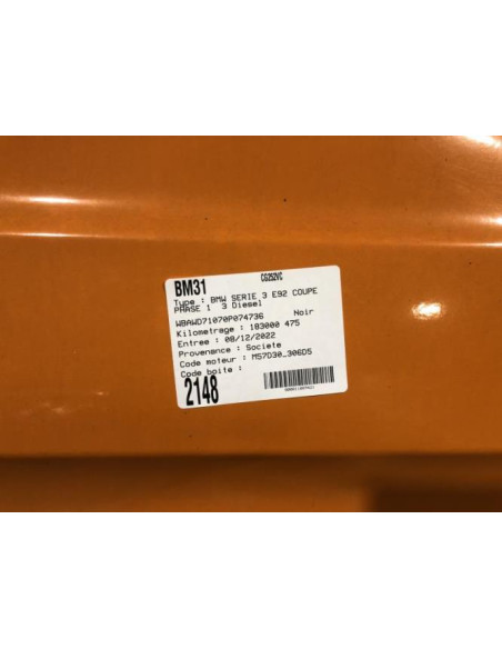 Levier frein à main BMW SERIE 3 E92 COUPE PHASE 1 Diesel