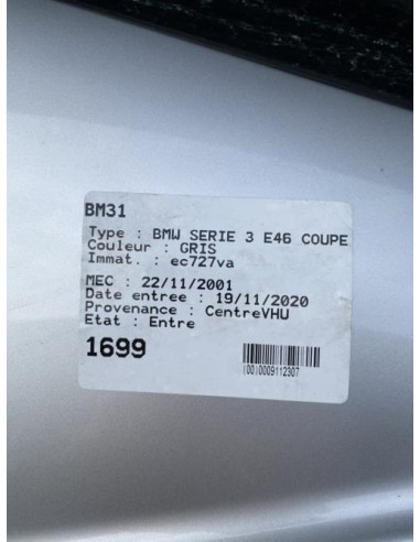 Verin de capot BMW SERIE 3 E46 COUPE PHASE 1 Essence
