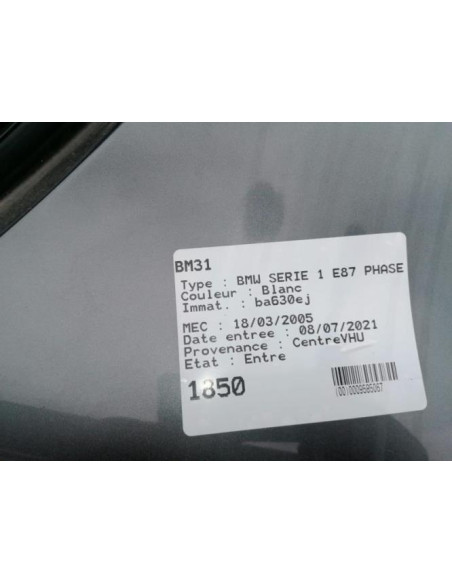 Conduite d'air BMW SERIE 1 E87 PHASE 1 Diesel