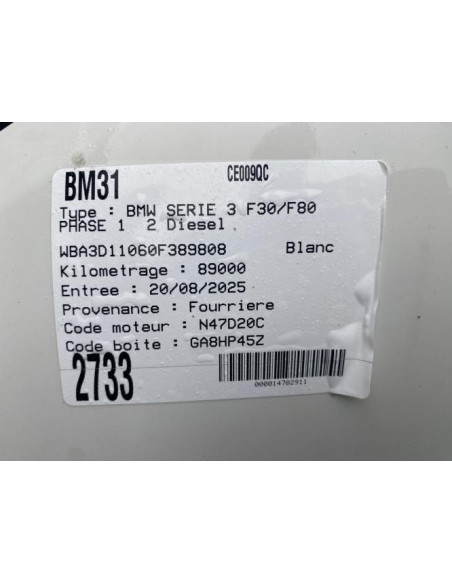Conduite d'air BMW SERIE 3 F30 PHASE 1 Diesel