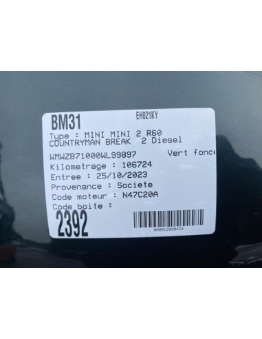 Ceinture avant gauche MINI MINI 2 R60 COUNTRYMAN BREAK Diesel