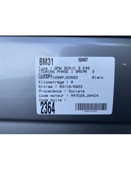 Calculateur moteur BMW SERIE 3 E46 TOURING PHASE 2 BREAK 