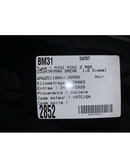 Pare soleil droit MINI MINI 2 R60 COUNTRYMAN BREAK Diesel