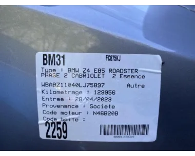 Volant BMW Z4 E85 ROADSTER PHASE 2 CABRIOLET Essence