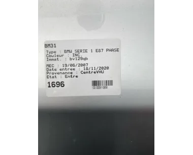 Pare boue avant droit BMW SERIE 1 E87 PHASE 2 Essence