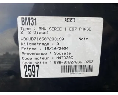 Poignee porte arriere droit BMW SERIE 1 E87 PHASE 2 Diesel