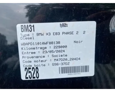 Joint de porte BMW X3 E83 PHASE 2 Diesel