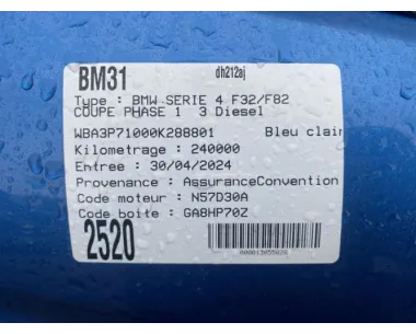 Pare boue arriere droit BMW SERIE 4 F32/F82 COUPE PHASE 1 Diesel