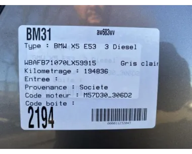 Moteur essuie glace arriere BMW X5 E53 Diesel