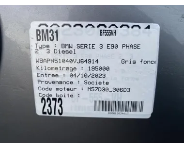 Banquette arriere BMW SERIE 3 E90 PHASE 2 Diesel