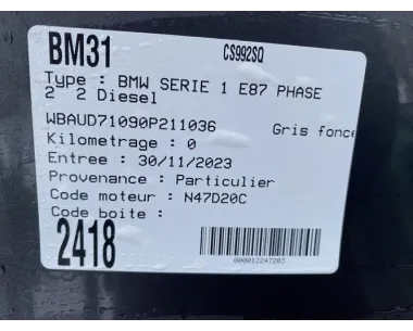 Bouton de warning BMW SERIE 1 E87 PHASE 2 Diesel
